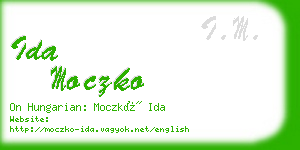 ida moczko business card